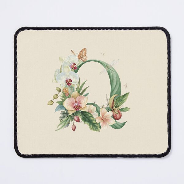 Item preview, Elegant Botanical Letter Q Monogram – Floral Orchid & Butterfly Illustration | Nature-Inspired Aesthetic Decor designed and sold by AmenAlways.