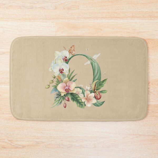 Item preview, Elegant Botanical Letter Q Monogram – Floral Orchid & Butterfly Illustration | Nature-Inspired Aesthetic Decor designed and sold by AmenAlways.