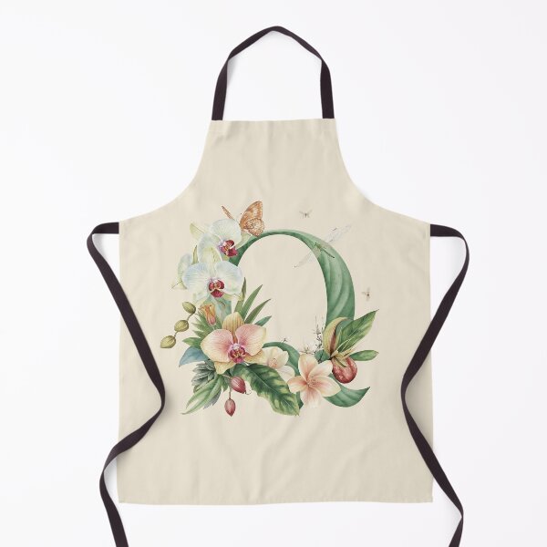 Item preview, Elegant Botanical Letter Q Monogram – Floral Orchid & Butterfly Illustration | Nature-Inspired Aesthetic Decor designed and sold by AmenAlways.