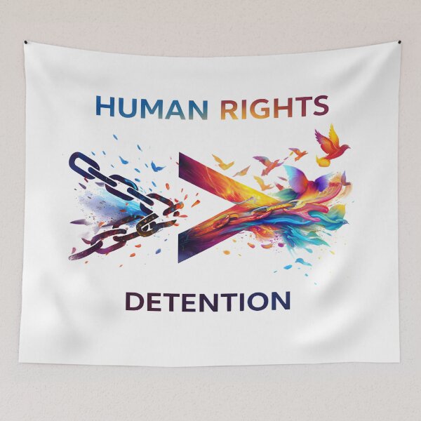 Item preview, Human Rights Detention designed and sold by Waseemkhan86.