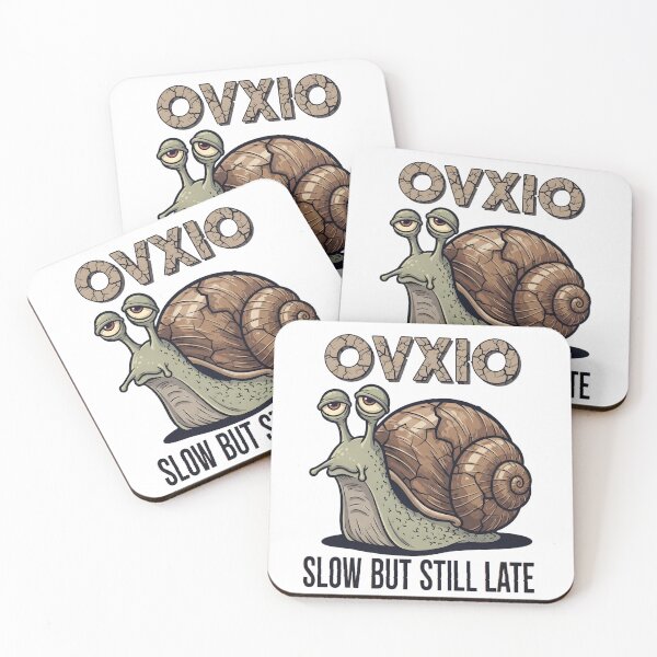 Item preview, Slow But Still Late - Funny Relatable Snail Humor designed and sold by OVXIO.
