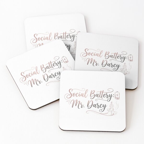 Item preview, Social Battery Mr Darcy Rose Gold Typography Art designed and sold by Fenay Designs.