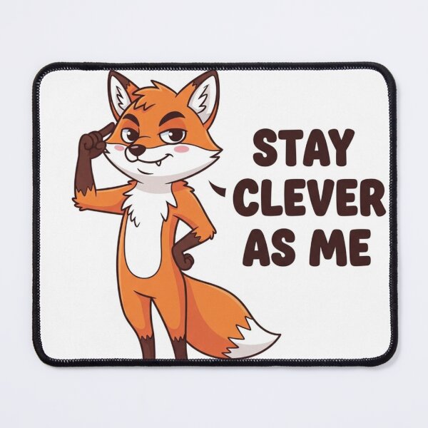 Item preview, Cute Clever Fox Cartoon with Funny Quote designed and sold by Sassy crafts .