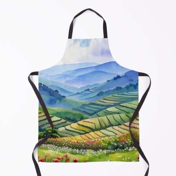 Item preview, Colorful Terraced Valley Landscape designed and sold by SassyArtistry.