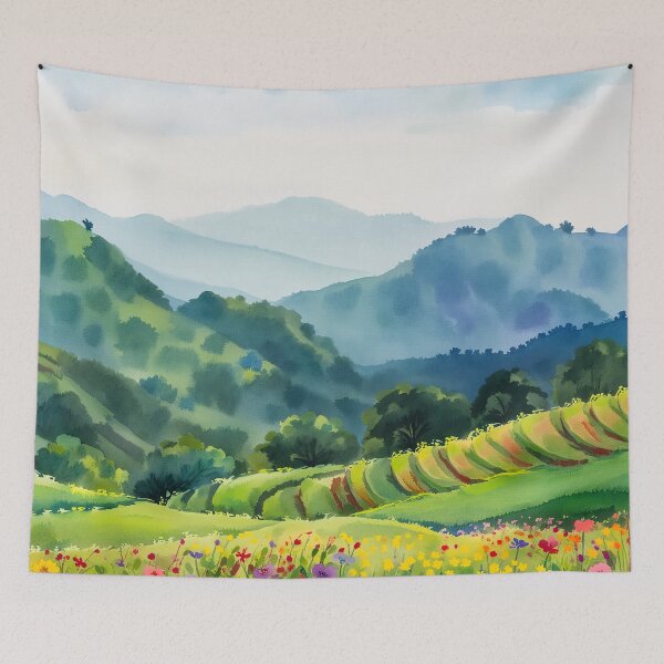 Item preview, Wildflower Meadow Rolling Hills designed and sold by SassyArtistry.