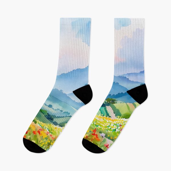 Item preview, Colorful Wildflower Valley Landscape designed and sold by SassyArtistry.