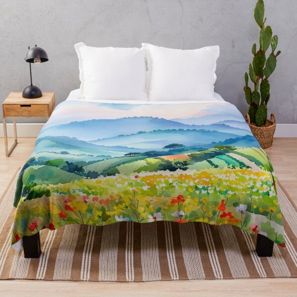 Item preview, Colorful Wildflower Valley Landscape designed and sold by SassyArtistry.