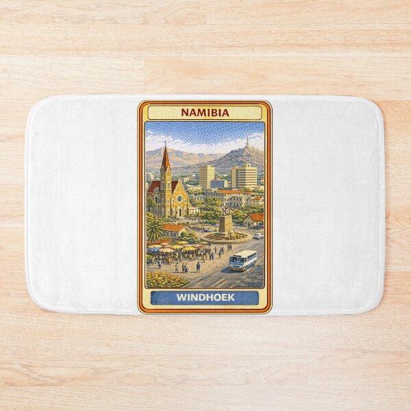 Item preview, Windhoek Namibia Vintage Travel Poster Art designed and sold by CLOUTKULT.