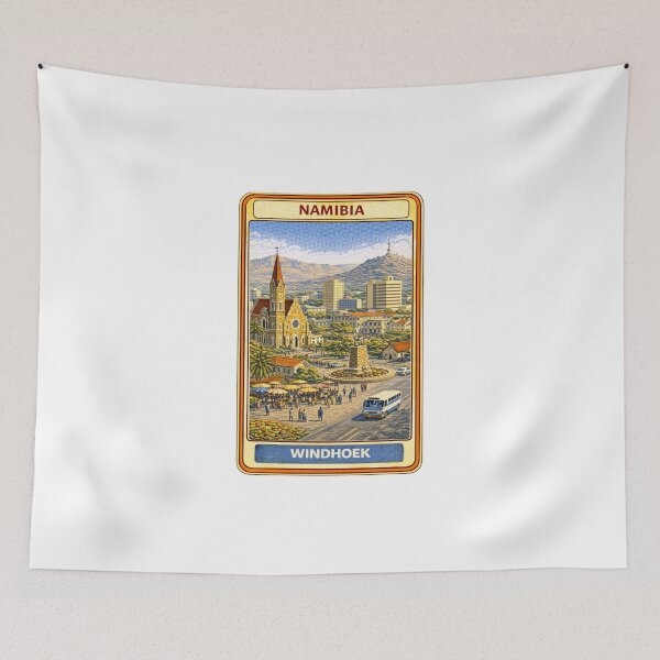 Item preview, Windhoek Namibia Vintage Travel Poster Art designed and sold by CLOUTKULT.