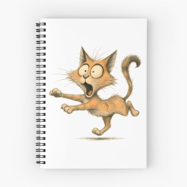 Item preview, Startled Expressive Cat in Motion designed and sold by Yomere.
