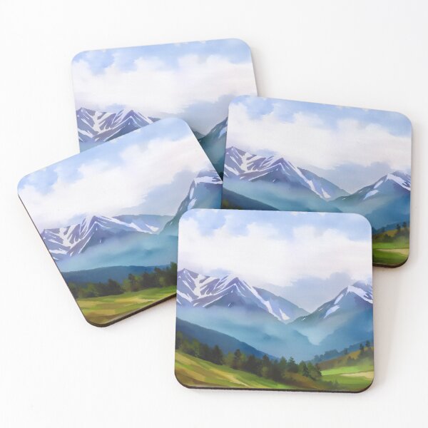Item preview, Snowy Mountain Valley Landscape designed and sold by SassyArtistry.