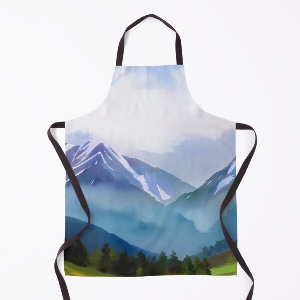 Item preview, Snowy Mountain Valley Landscape designed and sold by SassyArtistry.