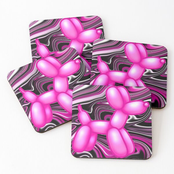 Item preview, Pink Balloon Dog Pop Art – Hot Pink Glossy Y2K Aesthetic Sticker designed and sold by TipsyTauroDesigns.
