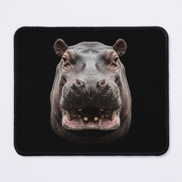 Item preview, Hippo Wide Open Mouth | Funny Animal Portrait designed and sold by cabana.space.