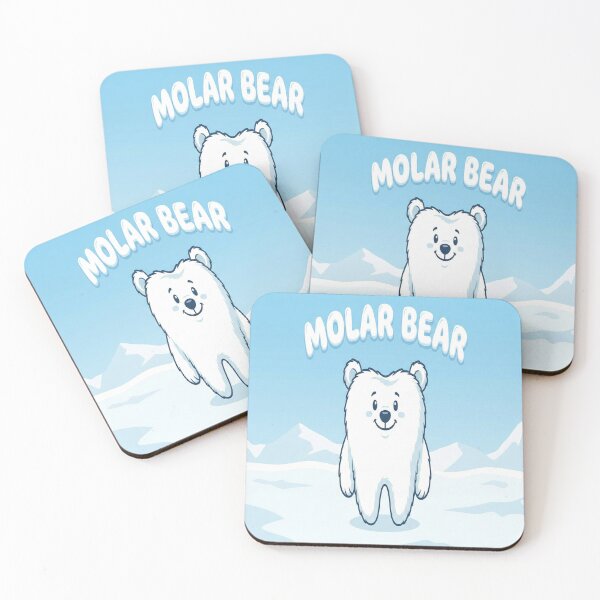 Item preview, ​Molar Bear - Cute Polar Bear Tooth Pun & Dental Humor designed and sold by DrToothStudio.