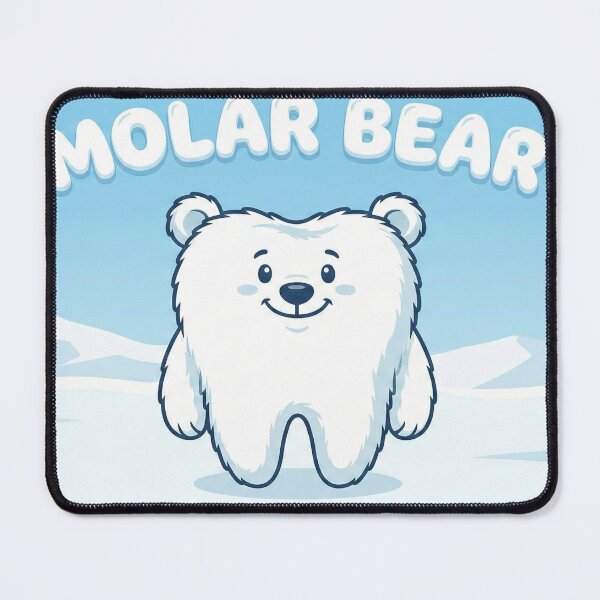 Item preview, Molar Bear - Cute Polar Bear Tooth Pun & Dental Humor designed and sold by DrToothStudio.