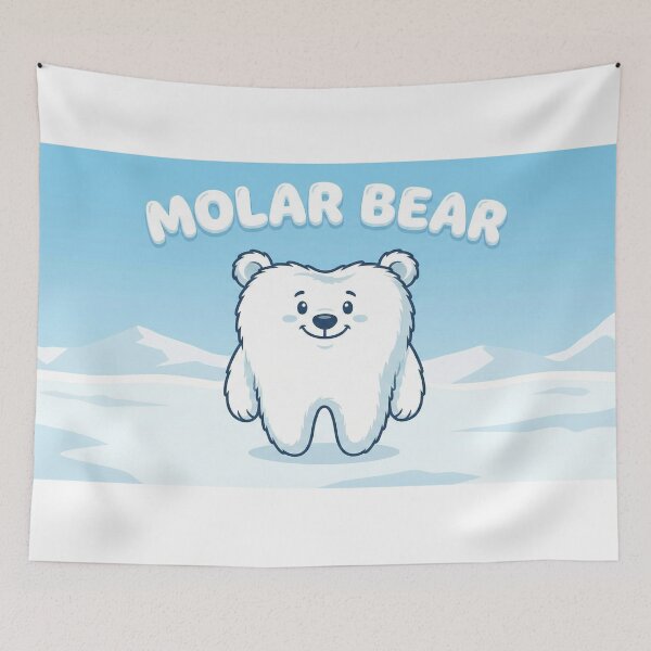 Item preview, ​Molar Bear - Cute Polar Bear Tooth Pun & Dental Humor designed and sold by DrToothStudio.
