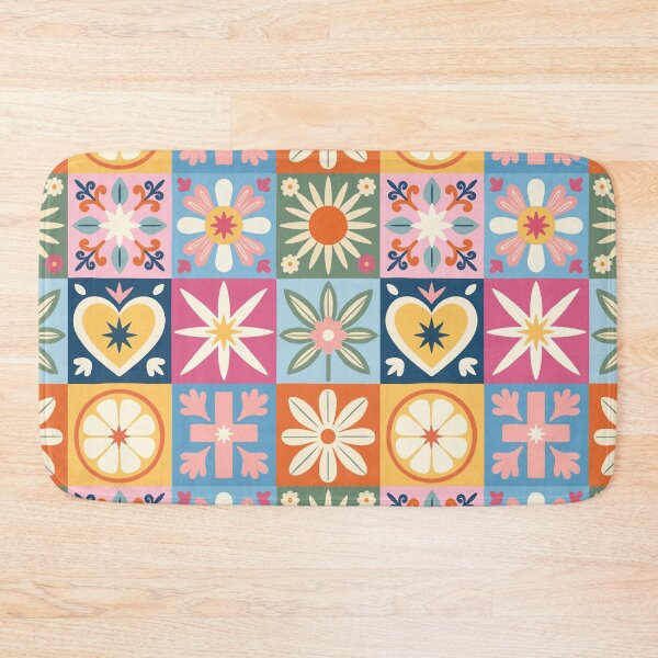 Item preview, Modern Pastel Boho Floral Patchwork Quilt Seamless Pattern Folk Scandinavian Style designed and sold by FRH Design ⭐⭐⭐⭐⭐.
