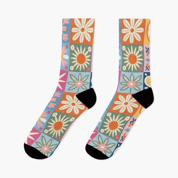 Item preview, Modern Pastel Boho Floral Patchwork Quilt Seamless Pattern Folk Scandinavian Style designed and sold by FRH Design ⭐⭐⭐⭐⭐.