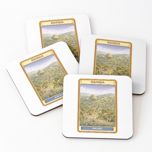 Item preview, Rwanda Vintage Travel Poster Trading Card (4K) designed and sold by CLOUTKULT.