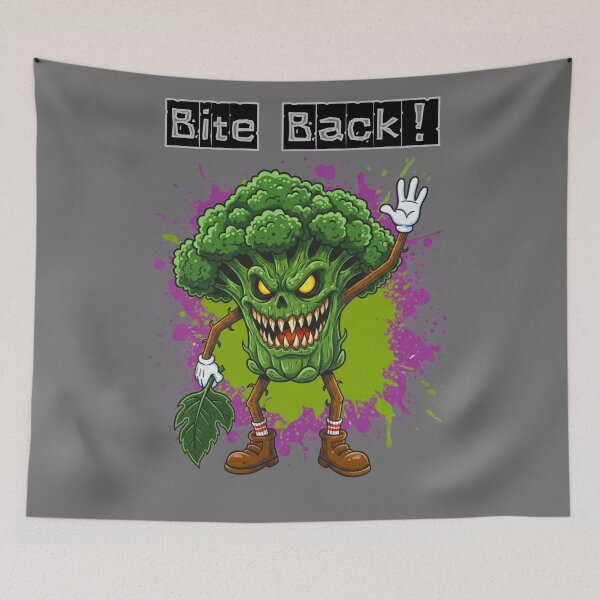 Item preview, Evil Broccoli - Vintage Monster Cartoon Style designed and sold by MBBialyPiksel.