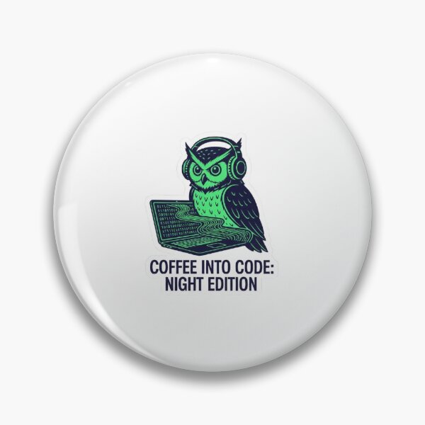 Item preview, Funny Night Owl Programmer - Coffee to Code - Minimalist Tech Art designed and sold by islamsino.