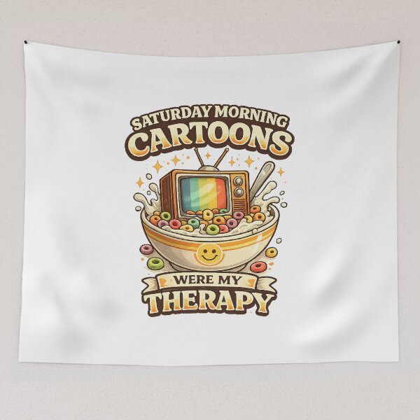 Item preview, Saturday Morning Cartoons Were My Therapy Retro TV designed and sold by The Junto Shop.