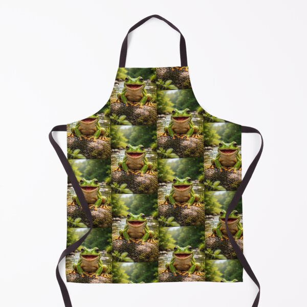 Item preview, happy frog smily face in forest designed and sold by Marici8.