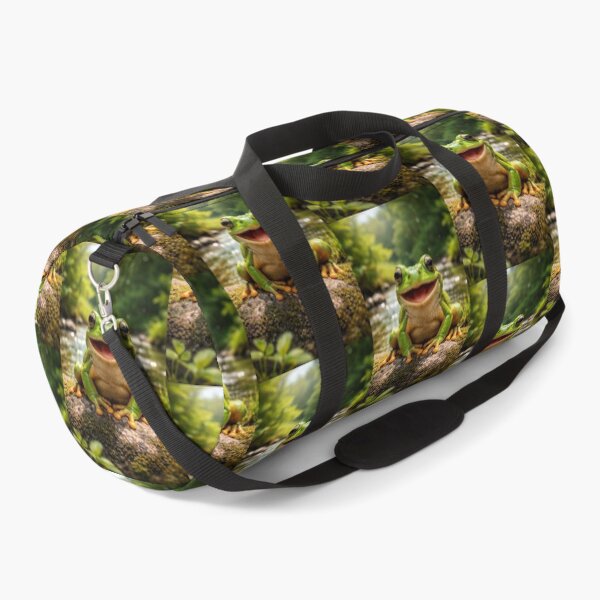 Item preview, happy frog smily face in forest designed and sold by Marici8.