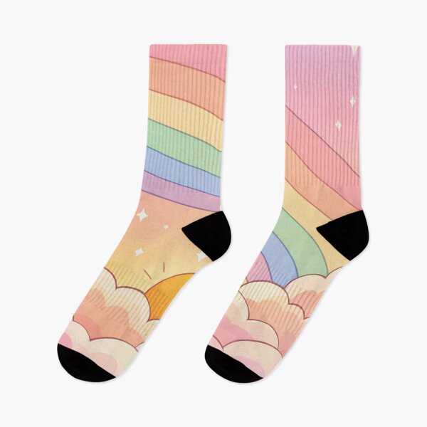 Item preview, Cute Pastel Rainbow Sunrise Over Pink Clouds designed and sold by SassyArtistry.