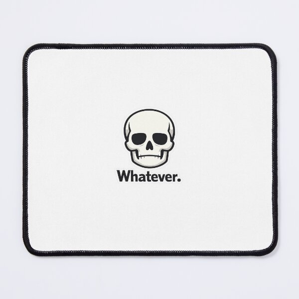 Item preview, Minimal Skull “Whatever.” Sticker | Sarcastic Aesthetic Goth Vector Design designed and sold by Doodlynx.