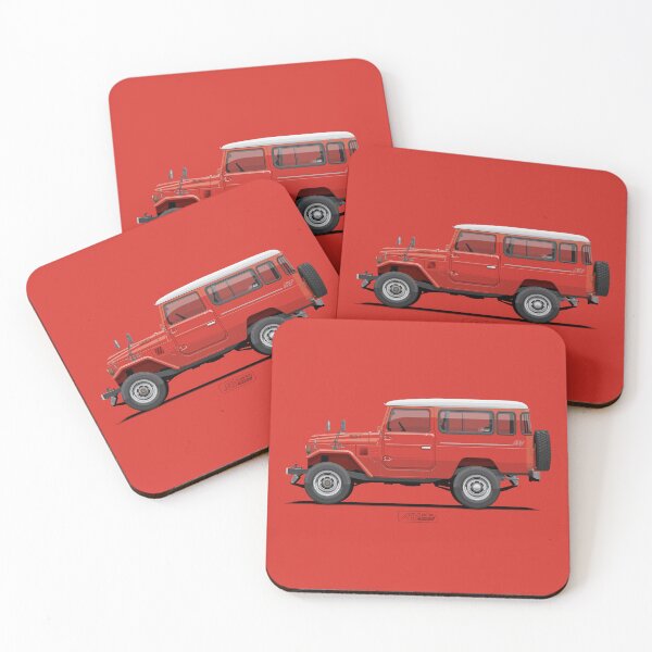 Item preview, FJ43 Hardtop Freeborn Red BJ43V – 40 Series Classic Utility 4x4 Illustration | ARVwerks designed and sold by ARVwerks.
