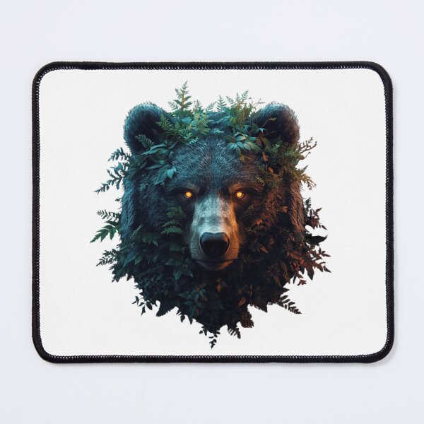 Item preview, Mystic Forest Bear Spirit Tee – Glowing Eyes Wilderness Design designed and sold by KapiPrint.