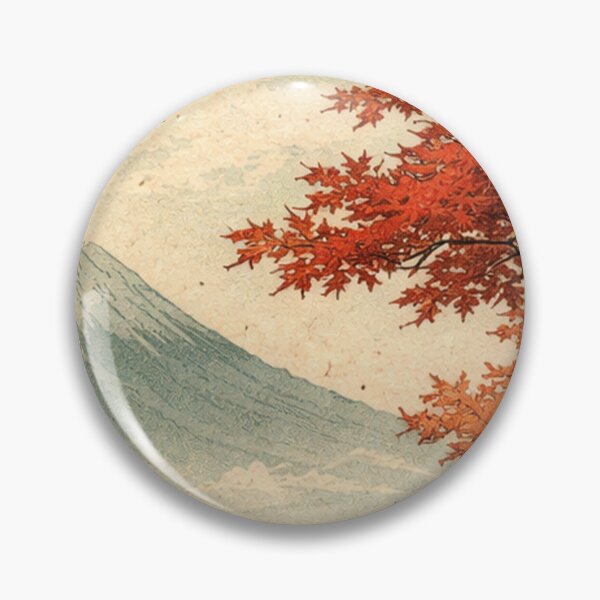 Item preview, Autumn Red Maple Tree Mountain Landscape designed and sold by SassyArtistry.