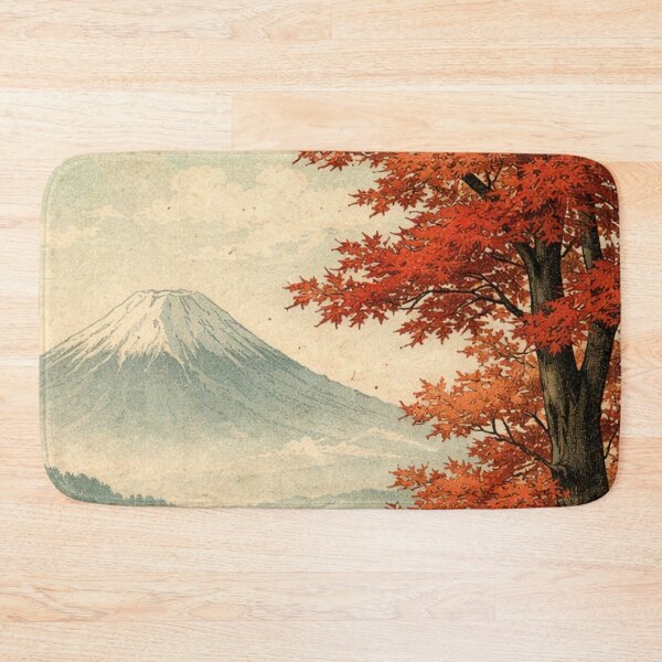 Item preview, Autumn Red Maple Tree Mountain Landscape designed and sold by SassyArtistry.
