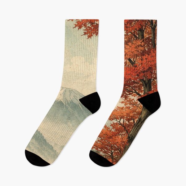 Item preview, Autumn Red Maple Tree Mountain Landscape designed and sold by SassyArtistry.