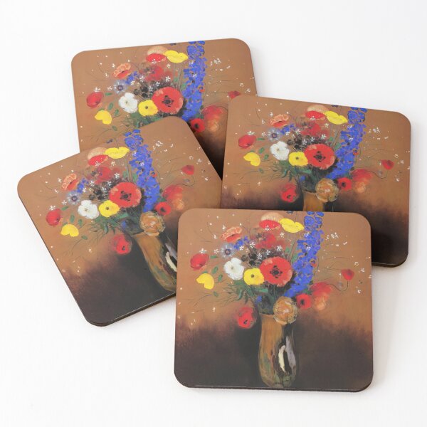 Item preview, Odilon Redon White Vase With Flowers designed and sold by melaartni.