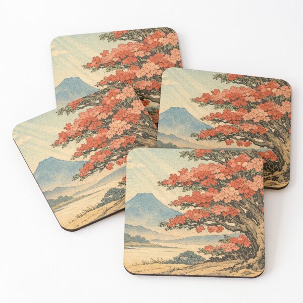Item preview, Autumn Maple Tree Near Mountain Landscape designed and sold by SassyArtistry.