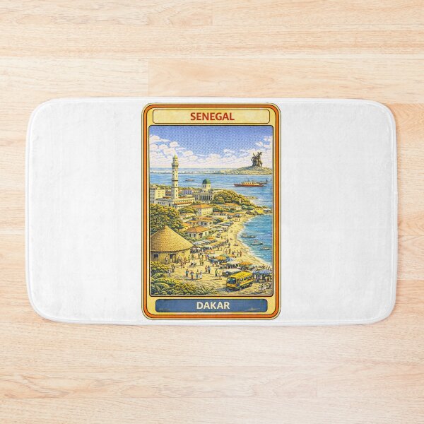 Item preview, Dakar Senegal Vintage Travel Trading Card designed and sold by CLOUTKULT.