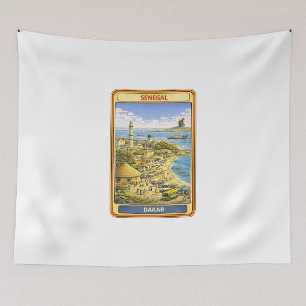 Item preview, Dakar Senegal Vintage Travel Trading Card designed and sold by CLOUTKULT.