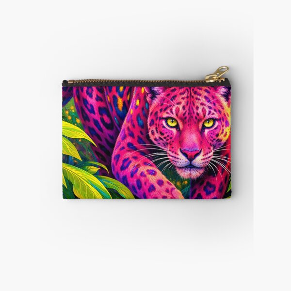 Item preview, Neon Pink Leopard in Tropical Jungle designed and sold by SassyArtistry.