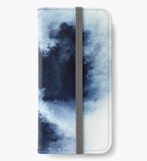 Vinilo o funda para iPhone Nebulosa índigo, pintura abstracta azul