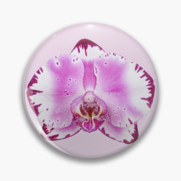 Item preview, white purple orchid flower sticker  designed and sold by inainart.