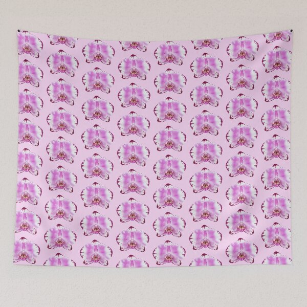 Item preview, white purple orchid flower sticker  designed and sold by inainart.