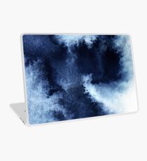 Indigo Nebula, Blue Abstract Painting Laptop Skin