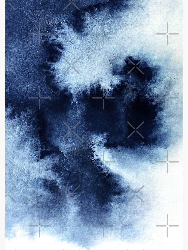 Indigo Nebula, Blue Abstract Painting by PrintsProject