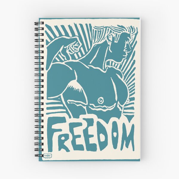 Item preview, Transgender linocut "Freedom" white designed and sold by LisaLaquaArt.