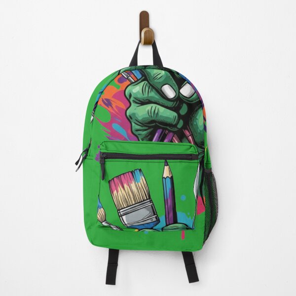 Item preview, Green Fist Holding Paintbrushes Artist Splatter Art designed and sold by Dariusz.K.