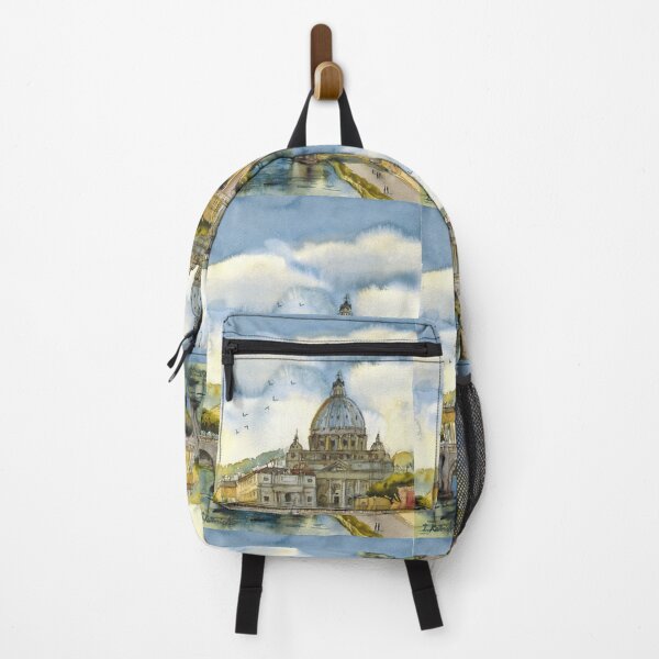 Item preview, Vatican view. Sunset in Rome. Italian watercolor painting. designed and sold by Colibri77.