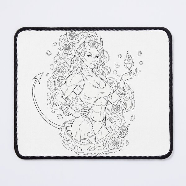 Item preview, Devil Girl With Roses Dark Romance designed and sold by Shoot-The-Moon.